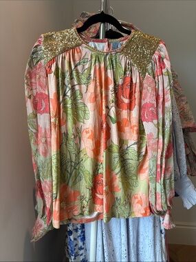 BL-NK London x Anthropologie Miranda Peasant Blouse